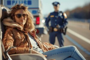 Femme transportée dans une remorque sur l'autoroute : la police réagit avec ironie