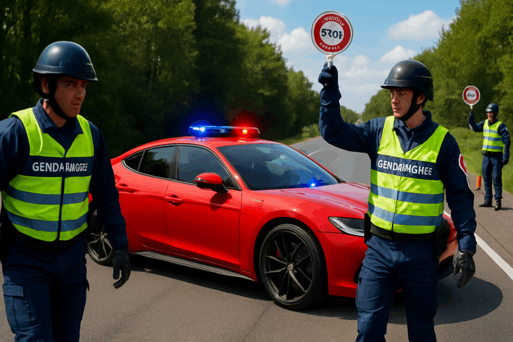 découvrez comment un contrôle routier inattendu a conduit des gendarmes à escorter une voiture en urgence après un excès de vitesse. une situation alarmante qui met en lumière l'importance de la sécurité routière.
