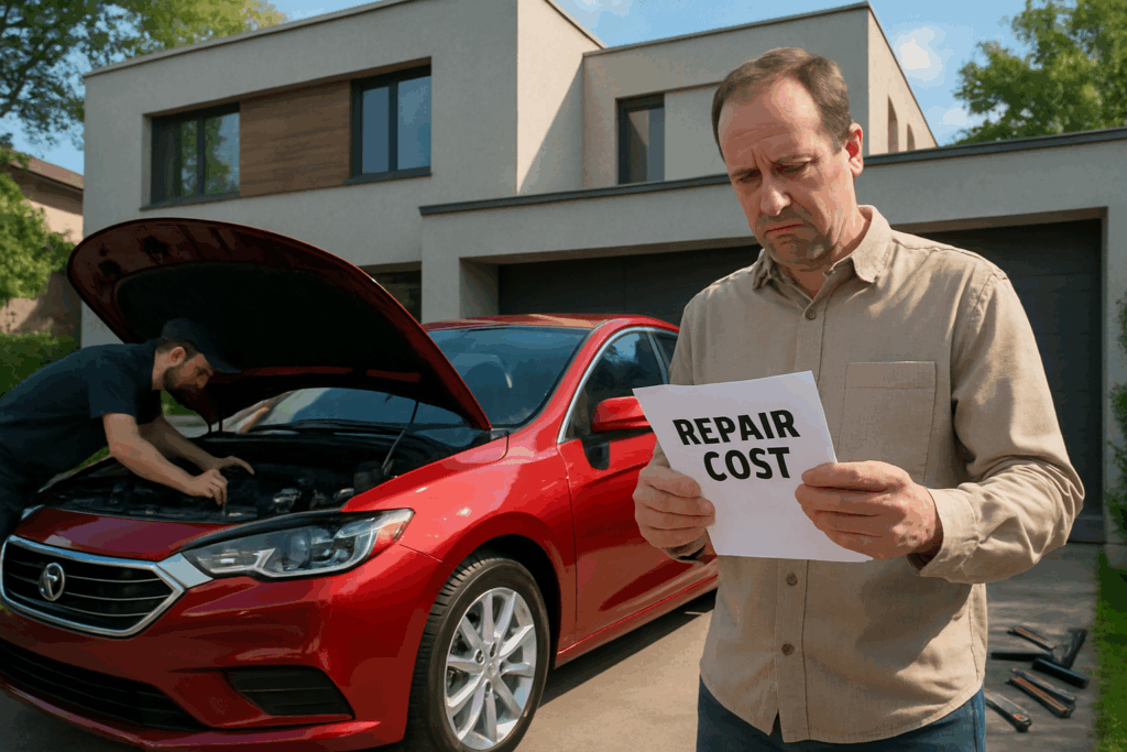 découvrez l'histoire d'une nouvelle voiture à 9000 euros, mais attention : des réparations imprévues viennent assombrir l'euphorie de cet achat. un récit captivant sur les défis rencontrés par les automobilistes !