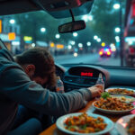 découvrez l'histoire insolite d'un conducteur ivre qui s'endort au volant, échappe à la police et se fait finalement retrouver sur la terrasse d'un kebab. un récit surprenant et plein de rebondissements !