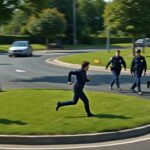 un individu tente de semer les gendarmes à pied en fonçant sur un rond-point. découvrez les détails de cette course-poursuite insolite et les réactions des forces de l’ordre.