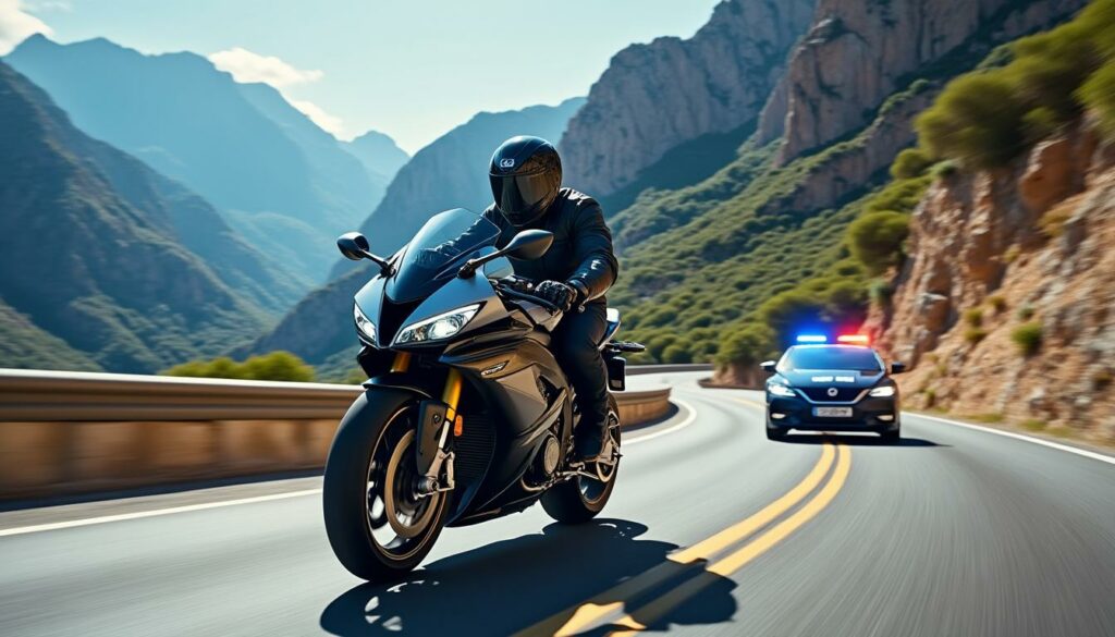 un motard a été flashé à 207 km/h sur une route corse limitée à 110 km/h. découvrez les sanctions sévères encourues pour cet excès de vitesse important et les conséquences en corse.