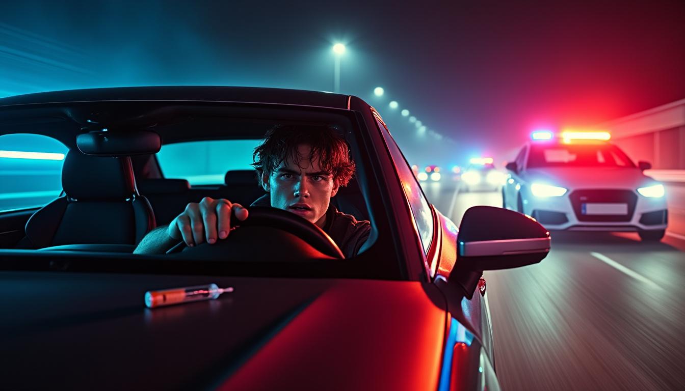 un automobiliste a été intercepté lors d'un contrôle routier alors qu'il roulait à 180 km/h au volant d'une audi rs3, tout en étant sous l'influence de drogues dures. découvrez les circonstances de cette infraction grave et ses conséquences.