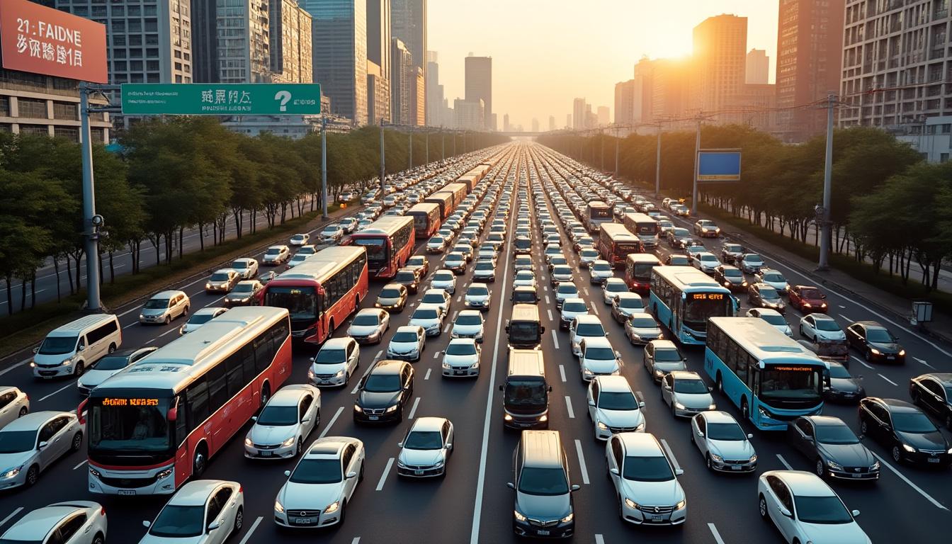 découvrez comment la chine fait face à d'importants embouteillages sur les routes alors que des millions de voyageurs rentrent de vacances, provoquant des retards massifs dans les principales villes du pays.