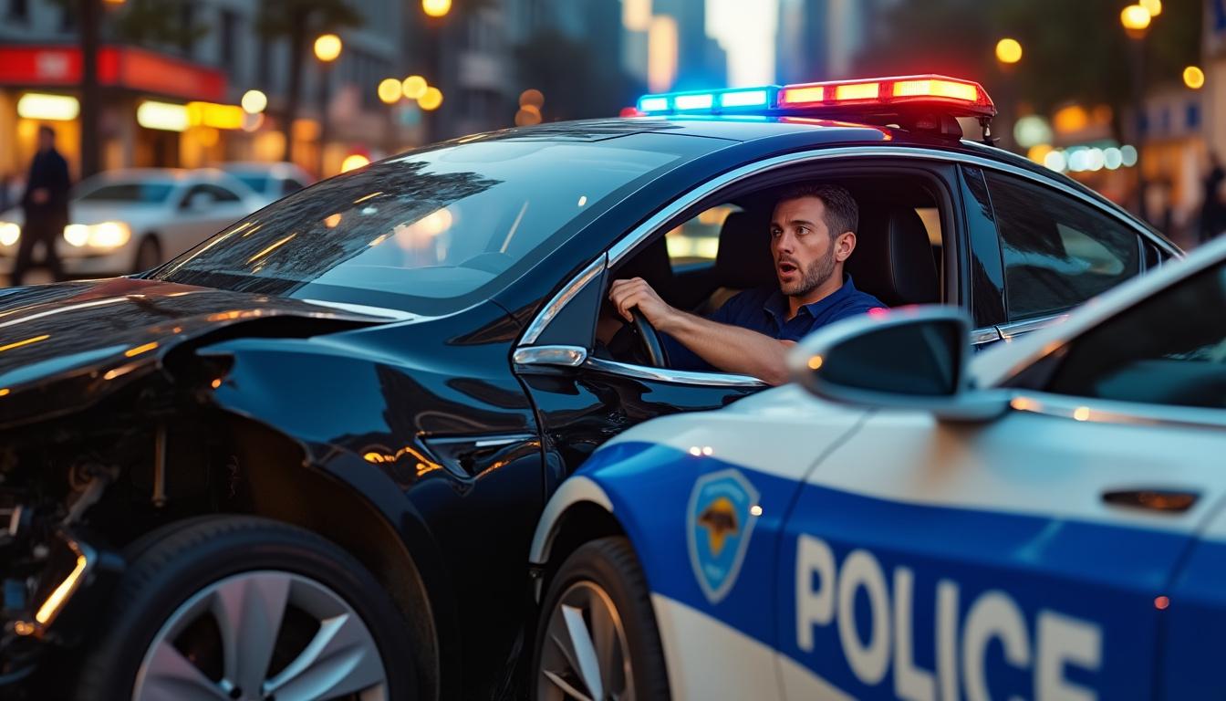 un conducteur somnolent a causé un accident en percutant une voiture de police alors que sa tesla était en mode automatique. découvrez les détails de cet incident inattendu et les précautions à prendre avec l’autopilot.