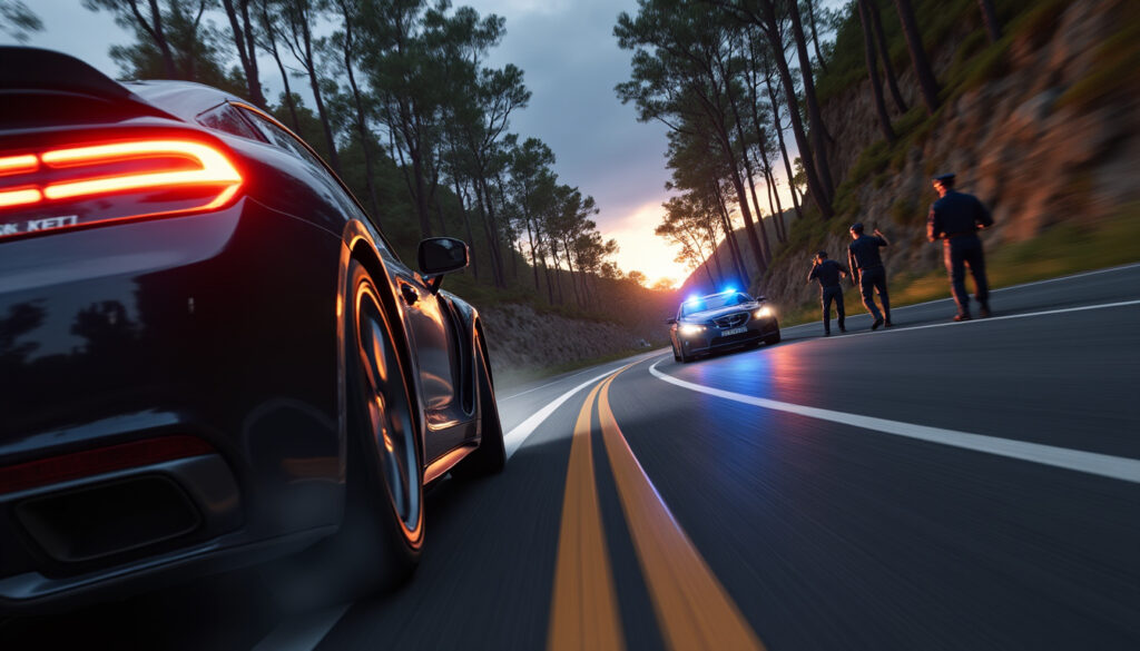un automobiliste flashé à 172 km/h sur une route limitée, illustrant une semaine intense pour les gendarmes locaux, mobilisés face aux excès de vitesse et autres infractions dans la région.