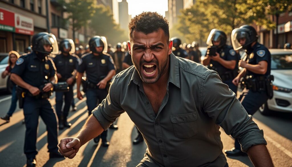 découvrez comment un simple rappel à l'ordre a dégénéré : un homme, surpris, réagit violemment face aux forces de l'ordre, entraînant une intervention judiciaire. détails sur cet incident inattendu et ses répercussions dans notre article.