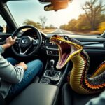 découvrez comment un conducteur a vécu une frayeur intense lorsqu'un serpent venimeux est soudainement apparu sous ses pieds alors qu'il était au volant de sa voiture. récit palpitant d'une rencontre inattendue !