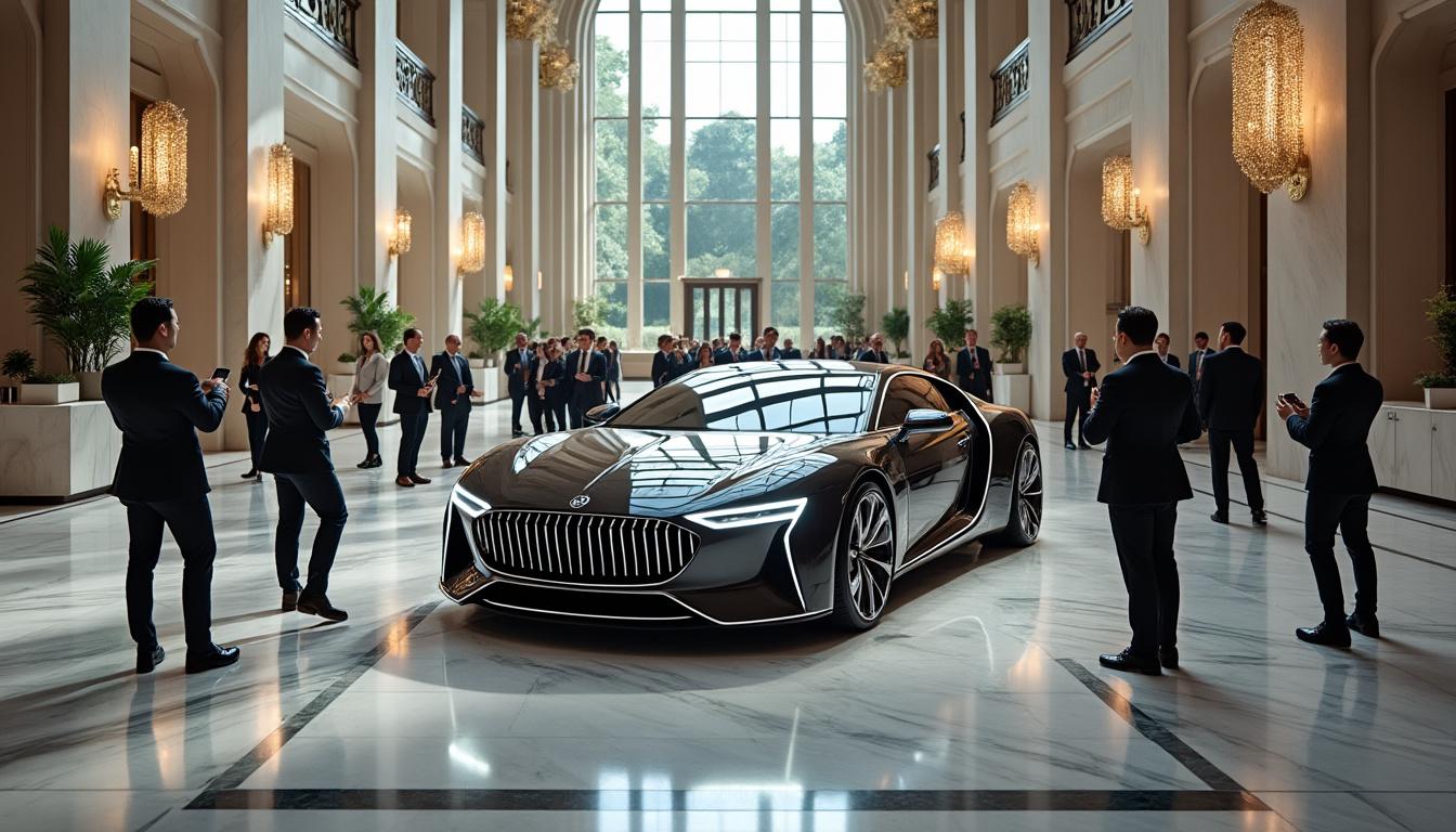 un événement surprenant survient lorsqu'une voiture s'arrête brusquement dans le hall d'une banque, semant la stupeur parmi les clients et le personnel. découvrez les détails de cet incident insolite.