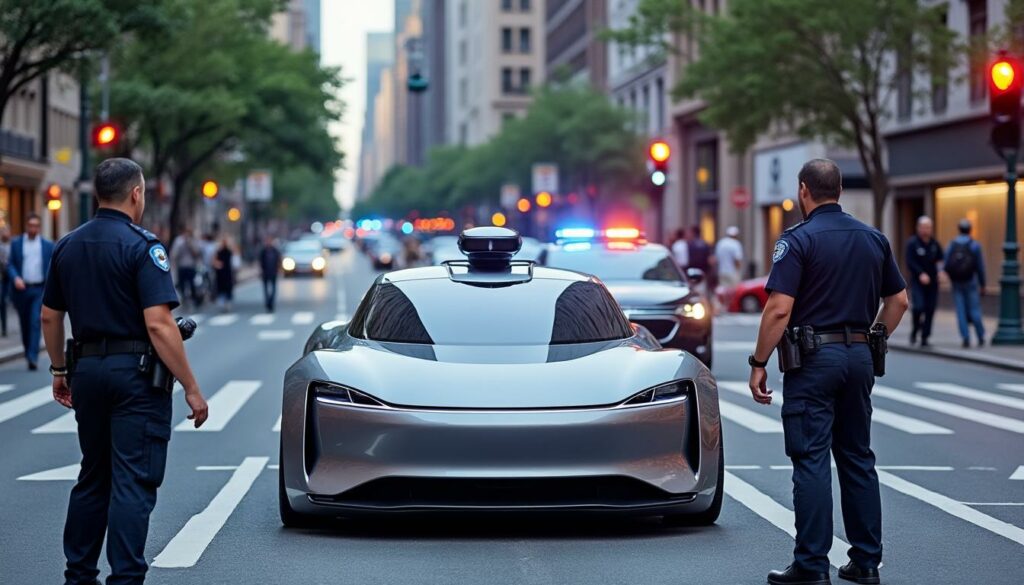 découvrez comment une voiture autonome a été interceptée par la police pour conduite potentiellement imprudente. un incident qui soulève des questions sur la sécurité et la réglementation des véhicules sans conducteur.