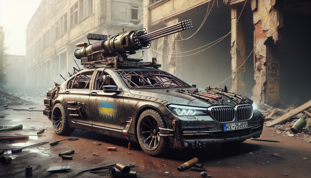 découvrez comment une bmw série 7 en ukraine a été ingénieusement transformée en lance-roquettes artisanal, illustrant la résistance face à l'armée russe.