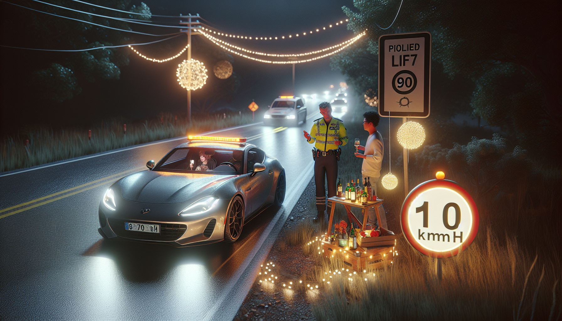 un conducteur a été interpellé pour excès de vitesse à 170 km/h sur une route limitée à 110 km/h, entraînant des conséquences inattendues lors des fêtes.