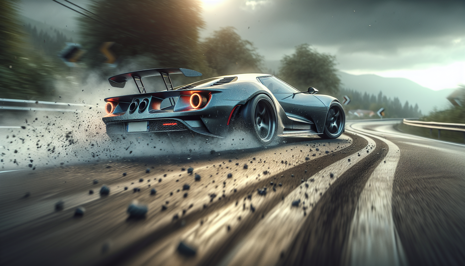 un conducteur est flashé à plus de 180 km/h alors qu'il perd le contrôle de son véhicule dans un dérapage spectaculaire.