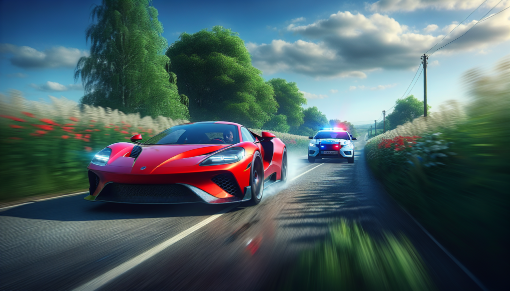 découvrez l'incroyable défi lancé par un conducteur à toute allure sur une route départementale, défiant les gendarmes dans une course palpitante.