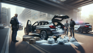 découverte impressionnante de 17 kg de cocaïne dissimulés dans une bmw x1. le conducteur interpellé et condamné à une amende record de plus de 840 000€ pour trafic de drogue.