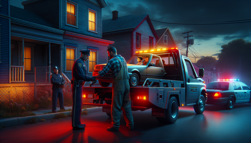 un dépanneur arrêté après avoir emporté une voiture avec un enfant à bord, soulevant une négligence alarmante et une inquiétude majeure pour la sécurité des enfants.