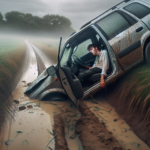 découvrez les dangers de la somnolence au volant à travers un récit d'un conducteur non habilité qui perd le contrôle de son véhicule et termine sa course dans un fossé, mettant en danger son passager.