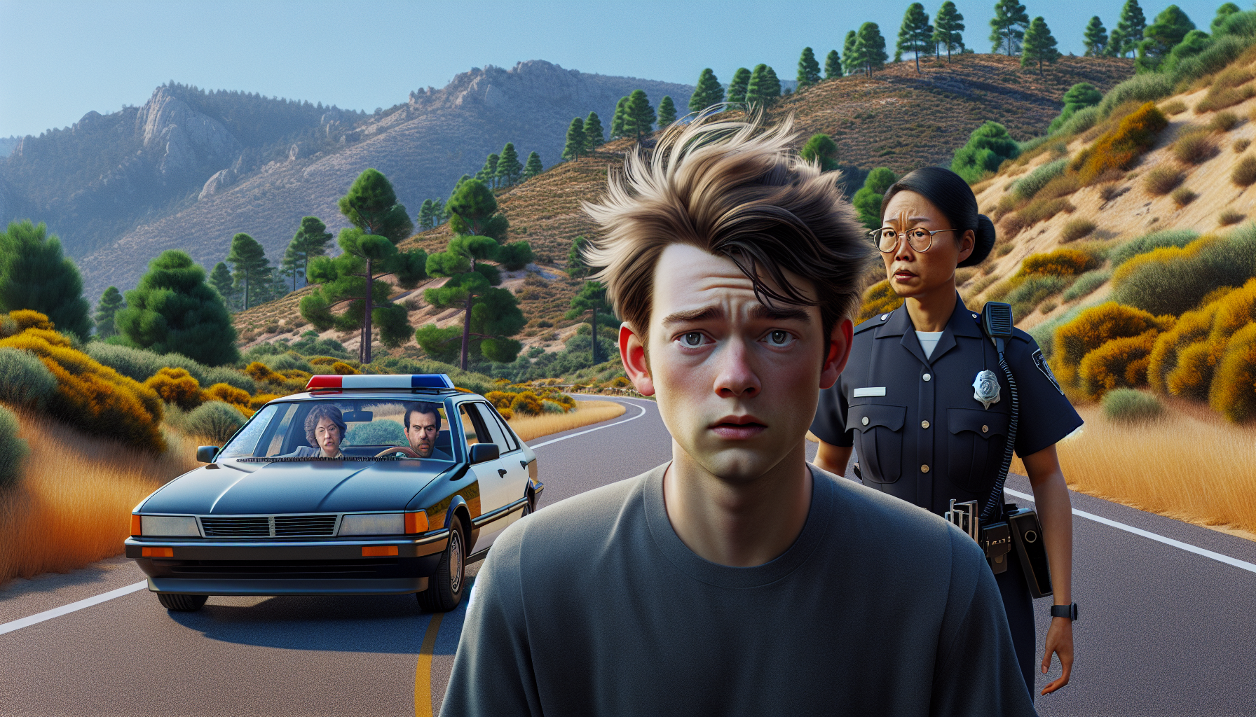 un adolescent en haute-corse est intercepté pour excès de vitesse. les gendarmes adoptent une attitude ferme face à cette infraction majeure.