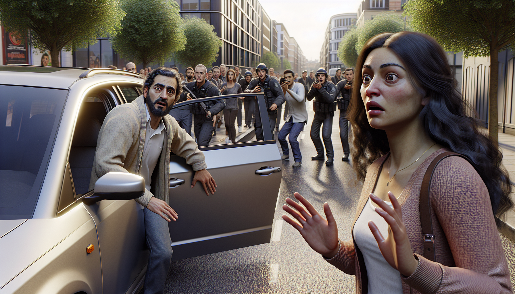 un automobiliste interpellé pour exhibition sexuelle en pleine journée provoque le choc d'une passante, qui témoigne de son expérience bouleversante.