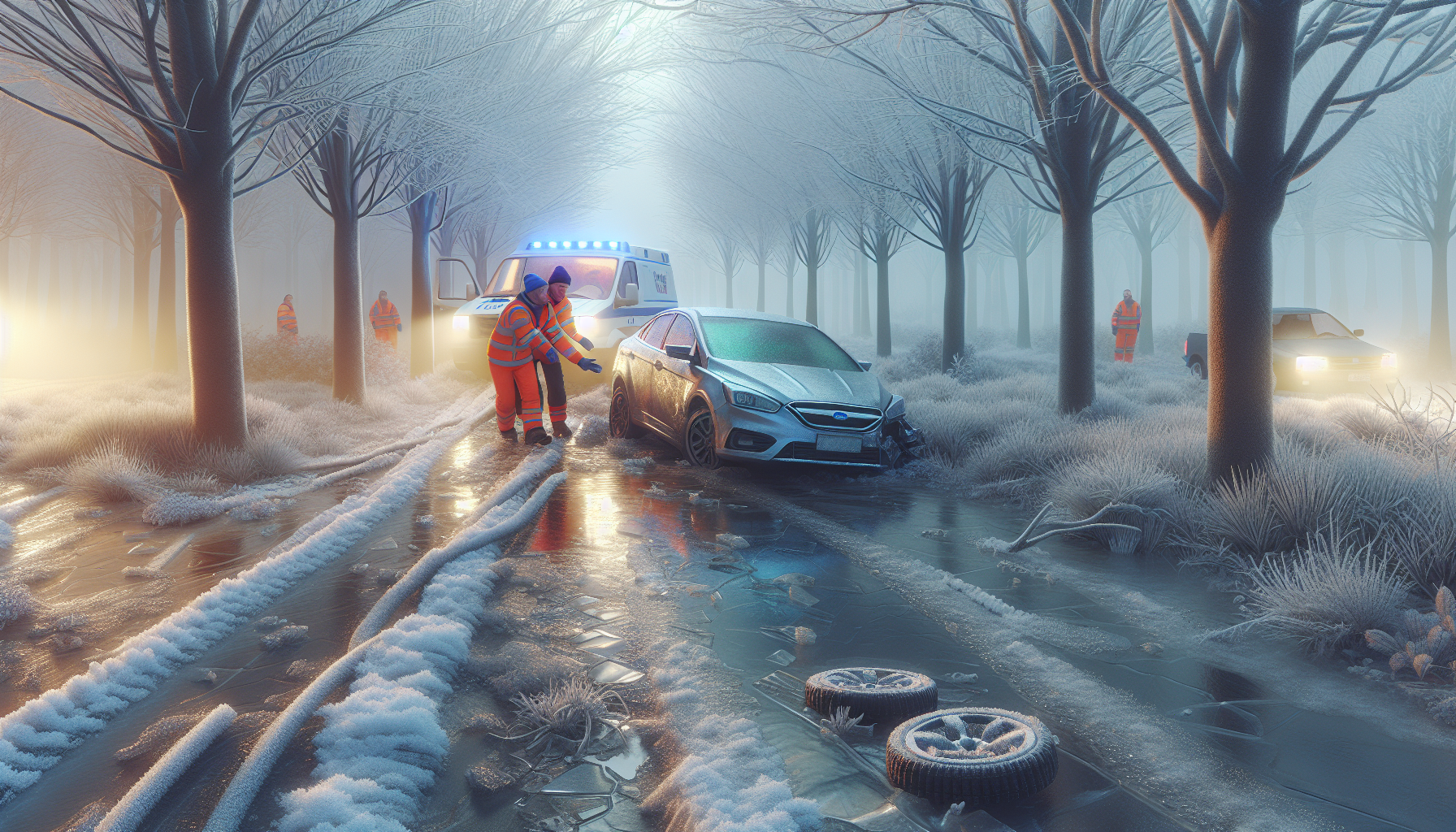découvrez comment un conducteur a été miraculeusement sauvé après une sortie de route spectaculaire dans un fossé causée par le verglas. un récit poignant de courage et de solidarité.