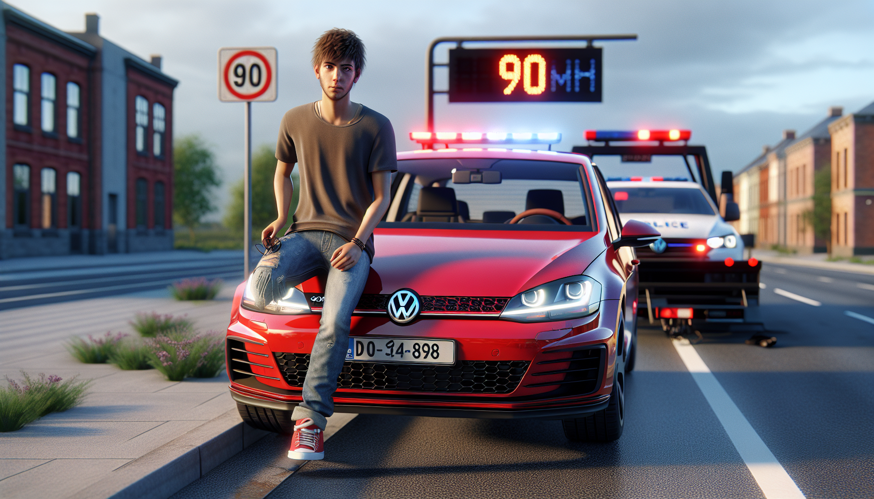 un jeune conducteur au volant d’une golf gti a été intercepté pour un excès de vitesse dépassant 170 km/h. le véhicule a été immédiatement immobilisé et placé en fourrière.