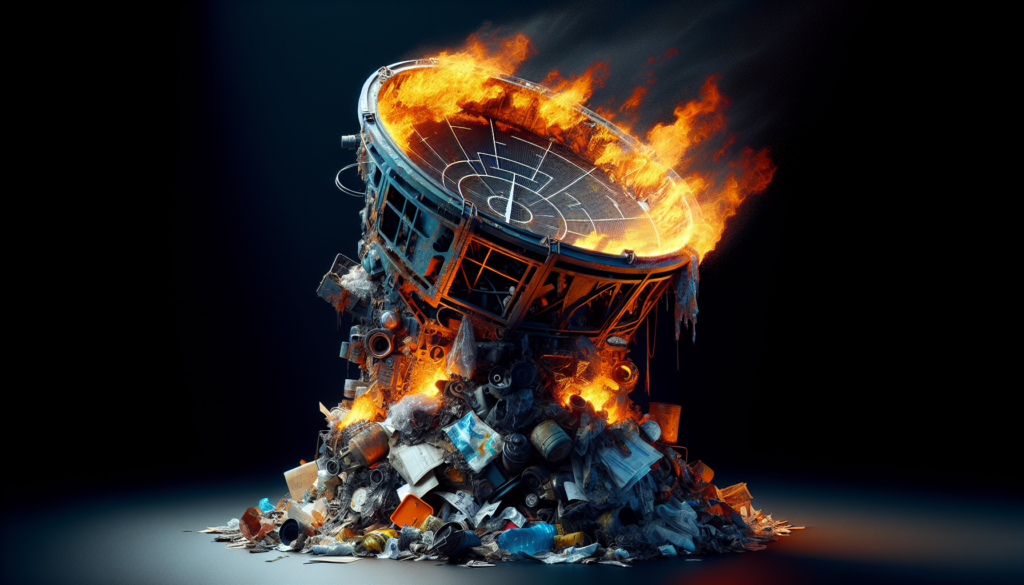 découvrez l'histoire fascinante d'un radar enflammé recouvert de déchets, illustrant un mystère de résistance étonnante face au temps et aux éléments.
