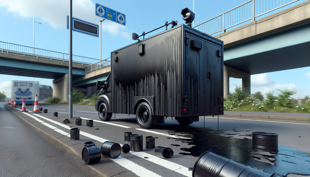 découvrez l'incident d'un radar mobile peint en noir quatre mois après son installation, avec un coupable qui s'expose à une amende lourde et à une peine de prison sévère.