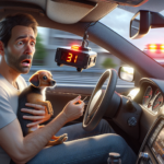 un conducteur flashé en tenant son chien sur les genoux lors d'un contrôle de vitesse : découvrez comment ce geste lui a valu une lourde sanction.