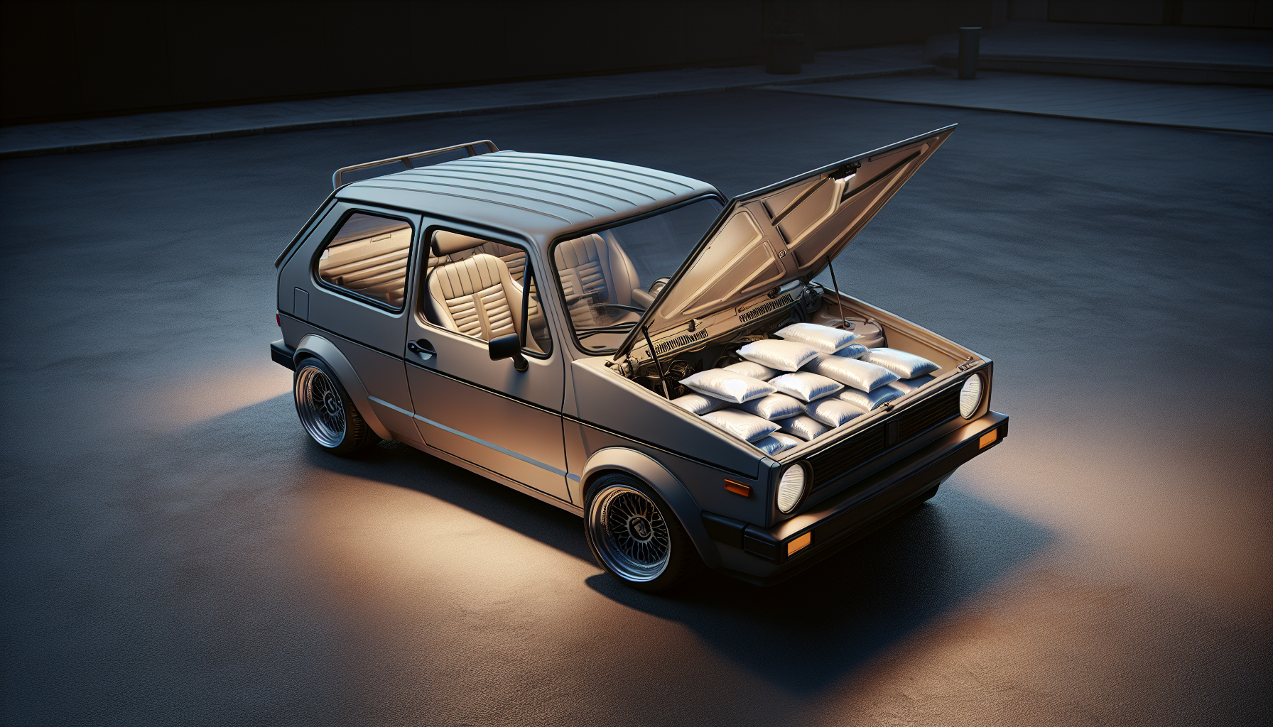 découvrez l'histoire incroyable d'un trafiquant qui a dissimulé 137 000 euros de cocaïne sous le capot d'une golf, révélant un stratagème audacieux et insolite.