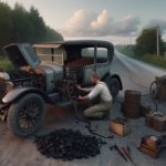 découvrez comment un conducteur ingénieux a transformé sa voiture pour rouler au charbon, une alternative surprenante face à la pénurie d'essence.