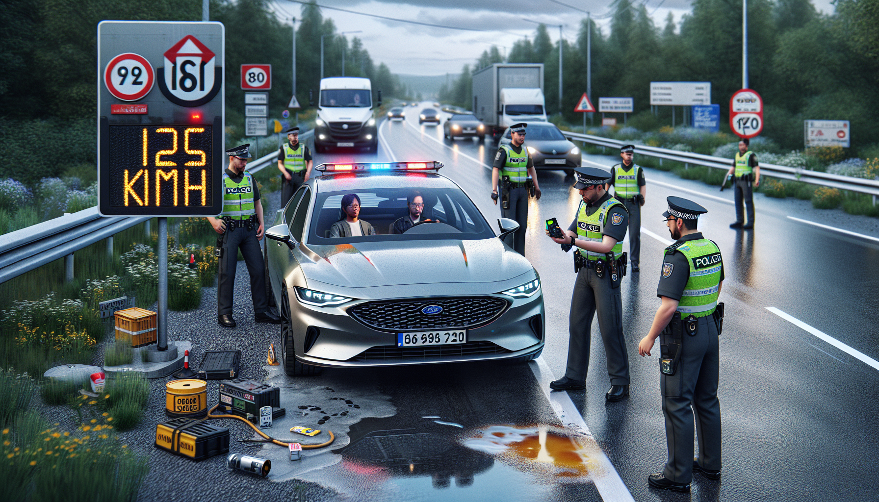 un automobiliste flashé à 125 km/h sur une route limitée à 80 km/h lors d'un contrôle routier sévère, avec plusieurs infractions constatées. découvrez les détails de cet épisode et les conséquences encourues.