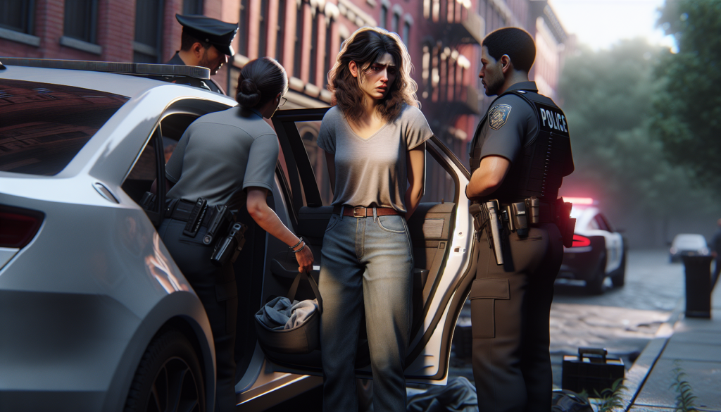 une femme placée en garde à vue après avoir insulté les policiers suite à la découverte que sa fille n'était pas attachée à l'arrière du véhicule, soulevant des questions de sécurité routière.