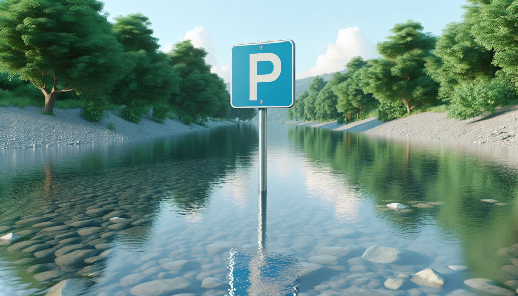 découvrez l'histoire surprenante d'un panneau de stationnement installé en plein milieu de la rivière et demandez-vous : qui oserait vraiment se garer là ?