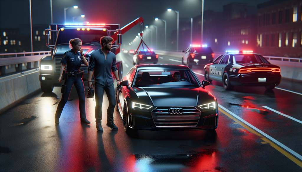 un conducteur d'audi s4 a été contrôlé à 205 km/h et immédiatement contraint de quitter les lieux en fourrière en raison de cette infraction au code de la route.