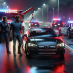 un conducteur d'audi s4 a été contrôlé à 205 km/h et immédiatement contraint de quitter les lieux en fourrière en raison de cette infraction au code de la route.