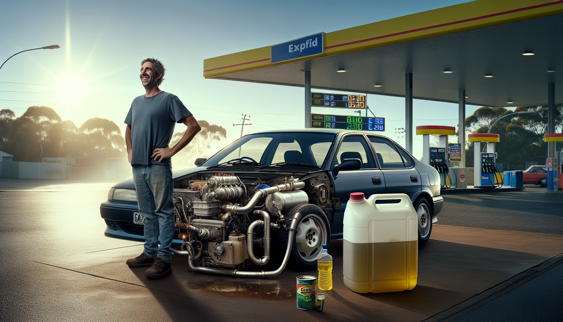 découvrez comment un australien a adapté sa voiture pour qu'elle fonctionne à l’huile de friture, une solution innovante face à la hausse des prix des carburants.