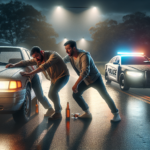 sous l'emprise de l'alcool, ils tentent de fuir un contrôle en poussant leur voiture, mais finissent par être verbalisés. découvrez les détails de cet incident.