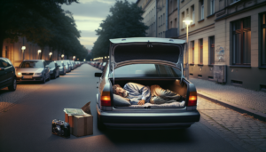 découvrez l'histoire surprenante d'un homme menant une vie double : un emploi stable le jour et un refuge insolite la nuit, dormeur dans le coffre de sa voiture.