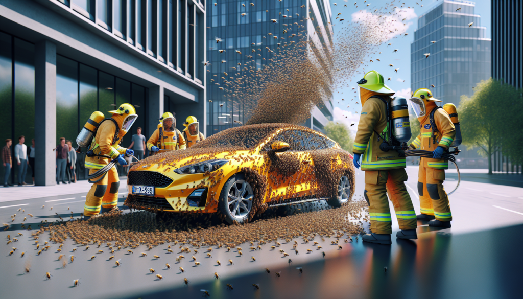 découvrez l'intervention surprenante des pompiers face à une nuée d'abeilles ayant envahi une voiture, un sauvetage impressionnant et hors du commun.
